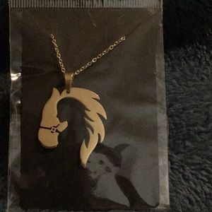 Beautiful gold pendant handmade necklace